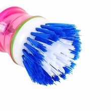 Load image into Gallery viewer, 159 Plastic Wash Basin Brush Cleaner with Liquid Soap Dispenser (Multicolour)