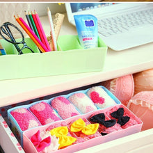 Load image into Gallery viewer, 236 5-Compartments Socks/Handkerchief/Underwear Storage Box Socks Drawer Closet Organizer Storage Boxes (pack of 4)