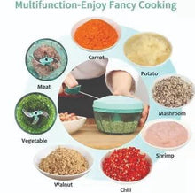 Load image into Gallery viewer, 0197 Manual 2 in 1 Compact & Powerful Hand Held Vegetable Chopper/Blender