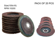 Load image into Gallery viewer, 426 Abrasive Flap Disc Sanding Grinding Wheel, Polishing Wheel Grinding Disc (100 X 16 mm)
