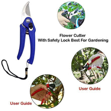 Load image into Gallery viewer, Your Brand Gardening Tools - Falcon Gloves, Flower Cutter/Scissor &amp; Garden Tool Wooden Handle (3pcs-Hand Cultivator, Small Trowel, Garden Fork)

